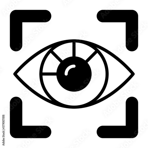 Amazing vector design of eye lock, retina scan icon