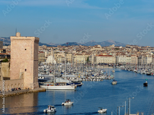 Vieux Port de Marseille vu du fort Saint Jean