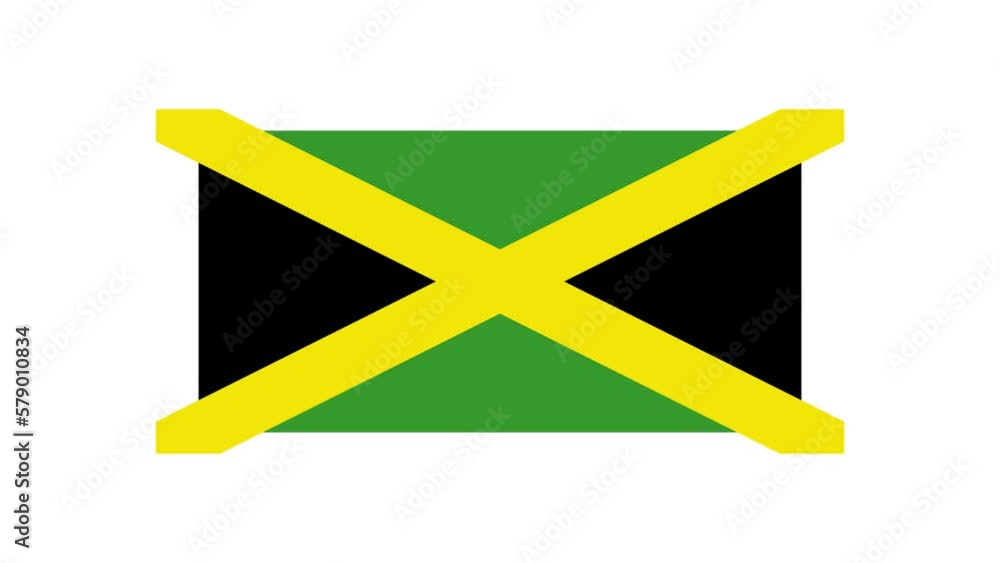 Vidéo Stock Jamaica flag animation green screen chroma key background ...