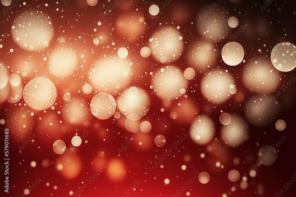 Abstract winter red bokeh background, AI generated Abstract winter red bokeh background, AI generated