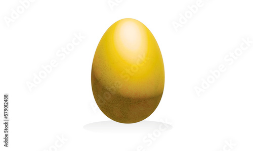 golden egg isolated on white vector illustration