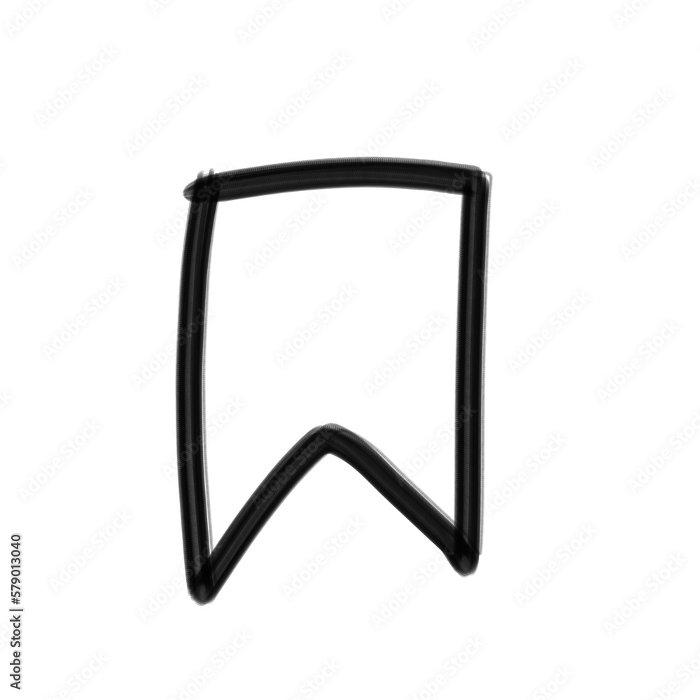 Hand drawn cartoon book mark icon Hand drawn cartoon book mark icon