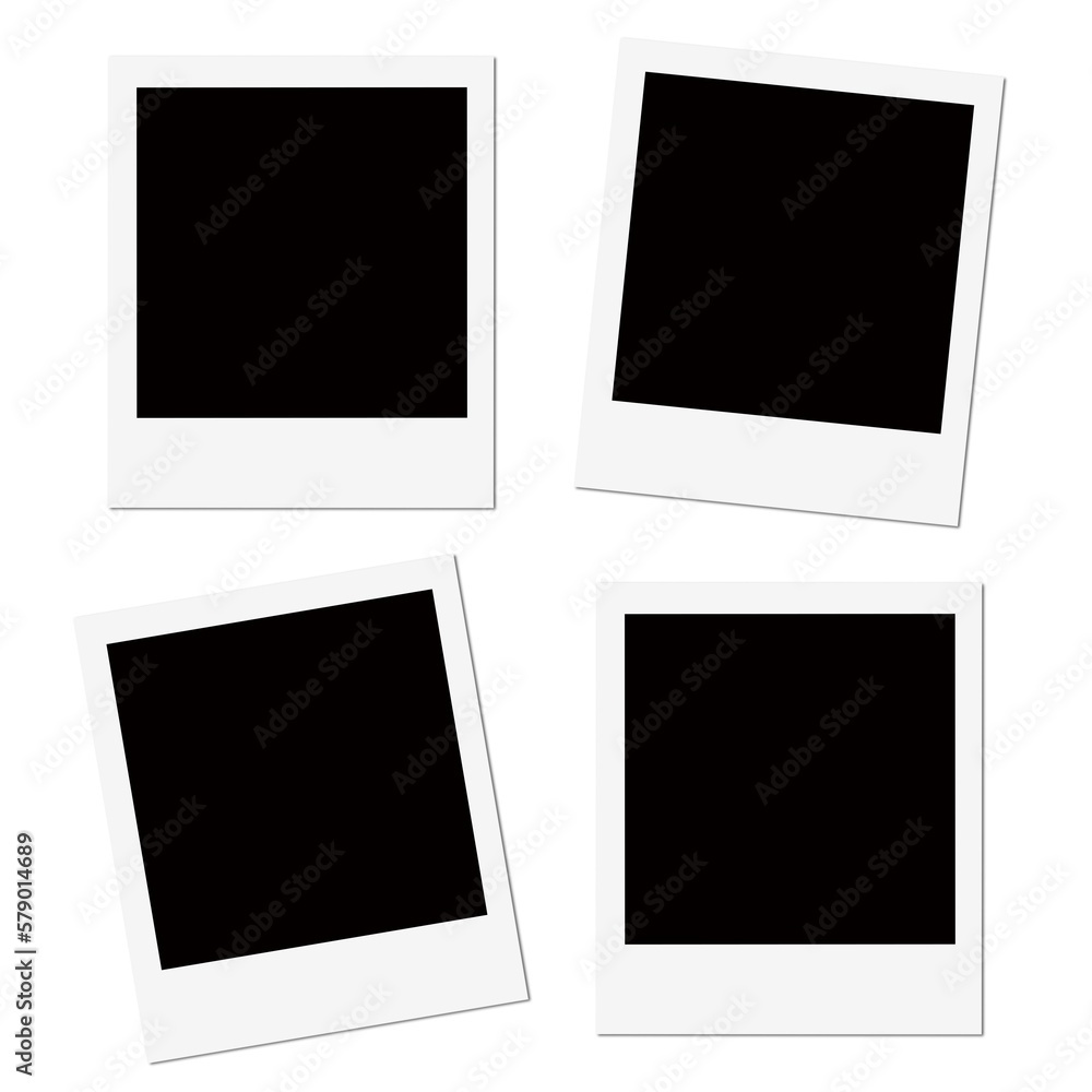 Four Isolated Polaroid Frame Graphic Four Isolated Polaroid Frame Graphic