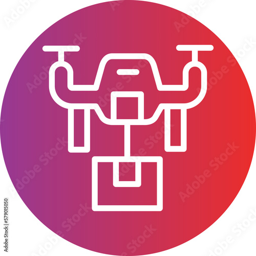 Vector Design Drone Delivery Icon Style