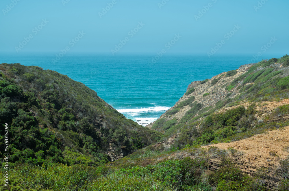 Fototapeta premium Wild Beach Overview in Aljezur. Algarve, Portugal