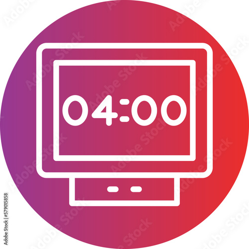 Vector Design Digital Clock Icon Style