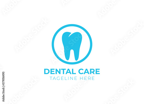Dental clinic and dental care logo. Dentist  teeth care or oral clinic logo