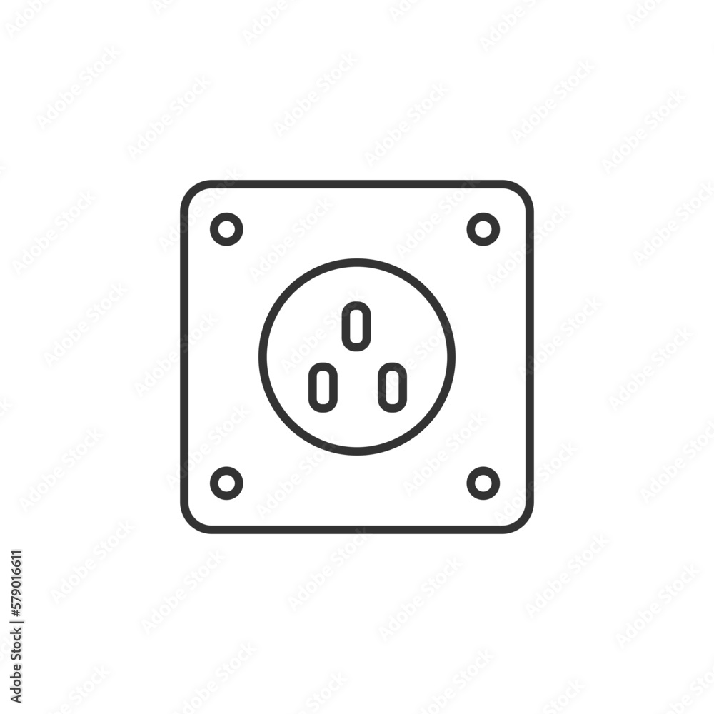 Socket icon. Electricity symbol modern, simple, vector, icon for website design, mobile app, ui. Vector Illustration Socket icon. Electricity symbol modern, simple, vector, icon for website design, mobile app, ui. Vector Illustration