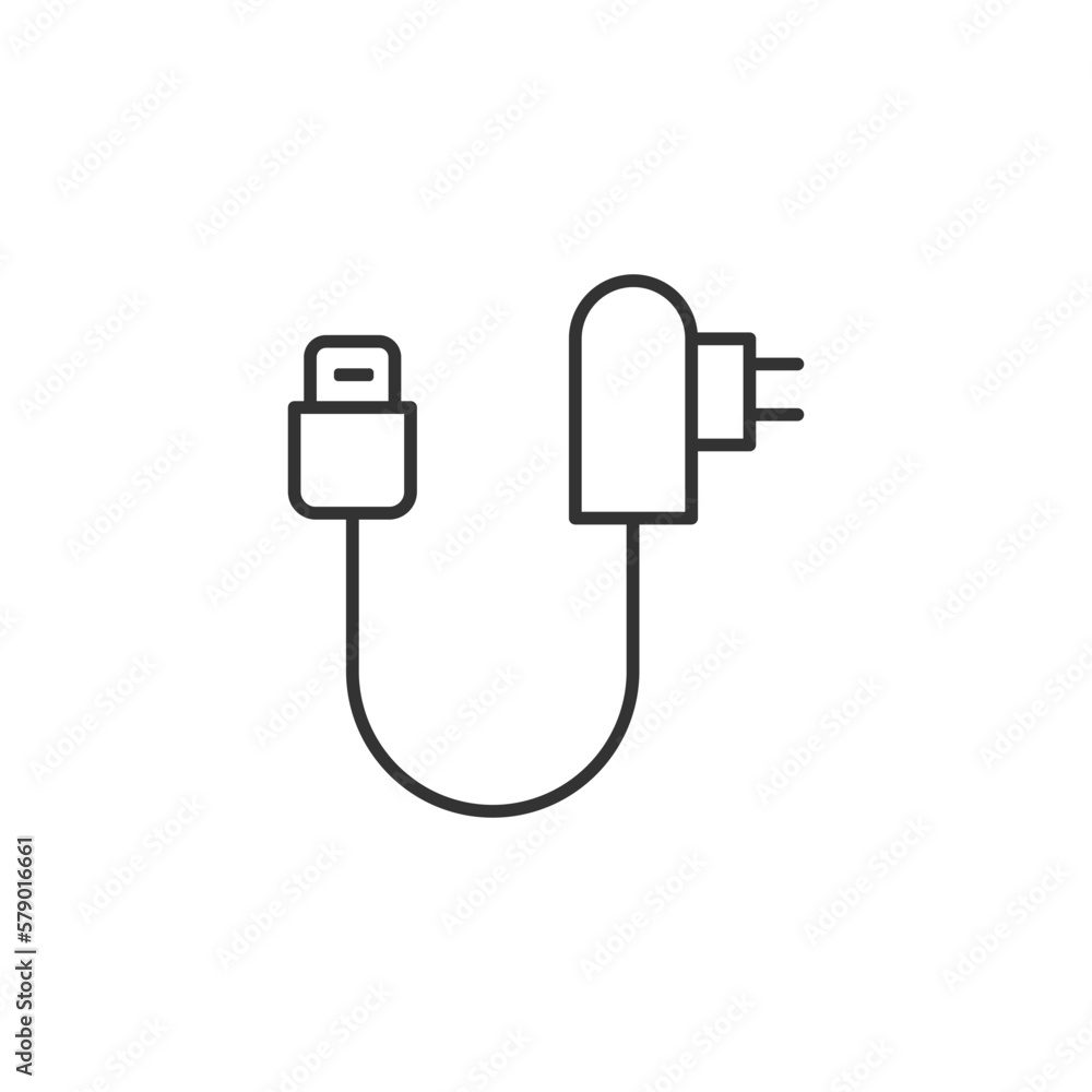 USB Power adapter icon. Charger symbol modern, simple, vector, icon for website design, mobile app, ui. Vector Illustration USB Power adapter icon. Charger symbol modern, simple, vector, icon for website design, mobile app, ui. Vector Illustration