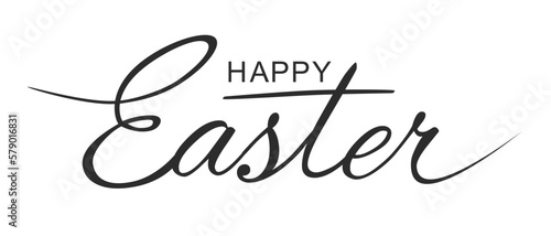 Happy easter lettering graphic.
