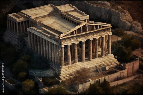 Athenes Parthenon brid eye view