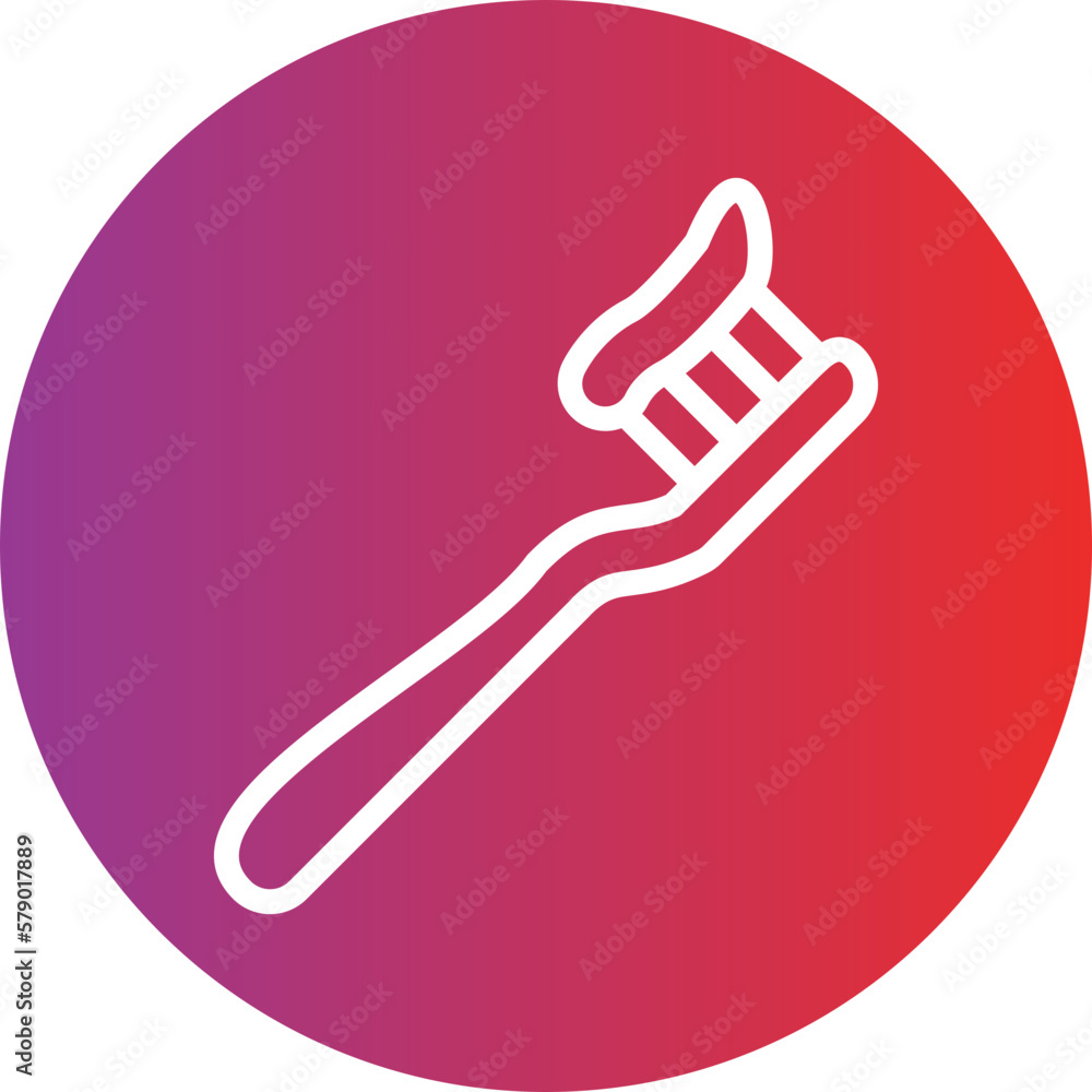 Vector Design Tooth Paste on Brush Icon Style Vector Design Tooth Paste on Brush Icon Style