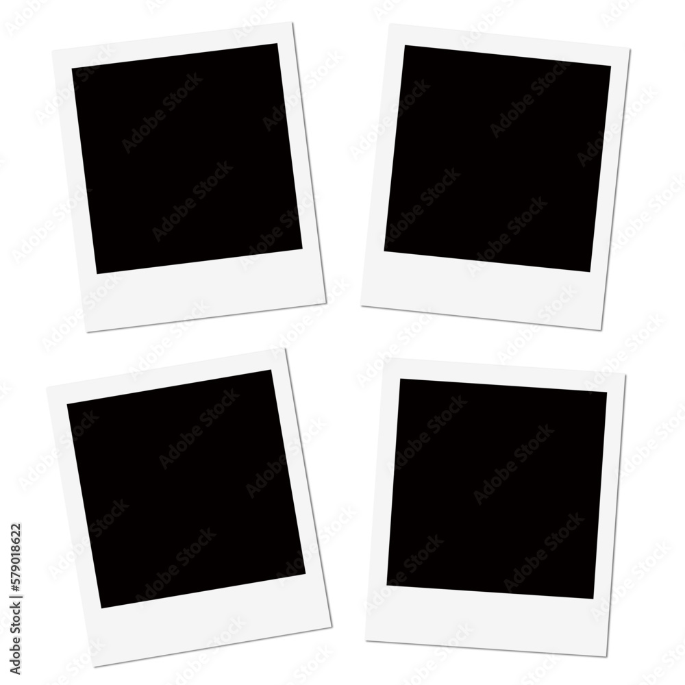 Four Isolated Polaroid Frame Graphic Four Isolated Polaroid Frame Graphic