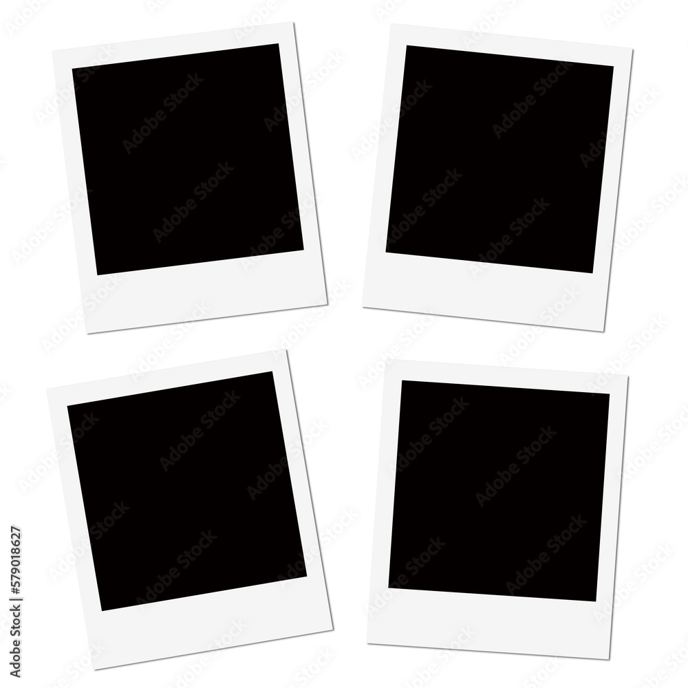 Four Isolated Polaroid Frame Graphic Four Isolated Polaroid Frame Graphic