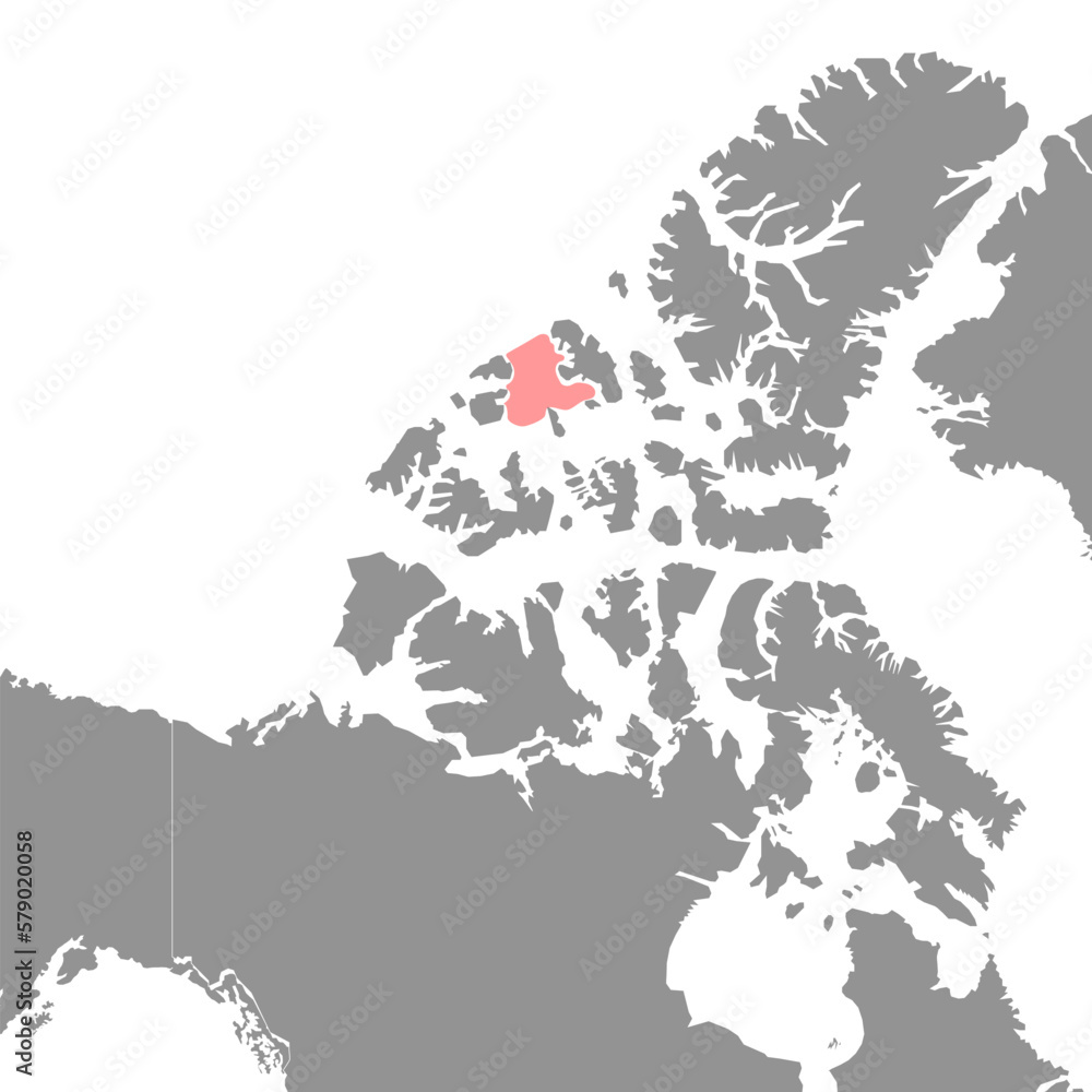 Prince Gustaf Adolf Sea on the world map. Vector illustration.