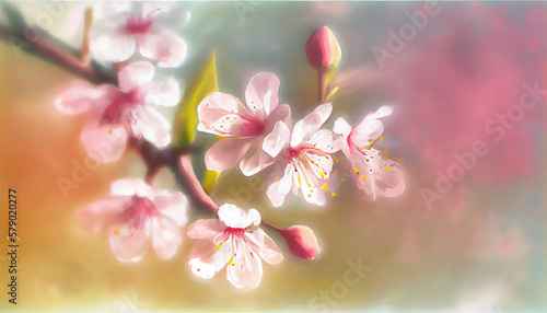 Spring colorful flowers illustration © rupinder
