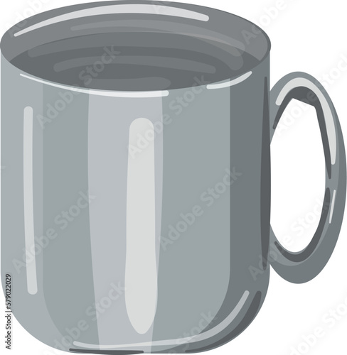 Hunter steel mug icon cartoon vector. Hunt equipment. Case camp