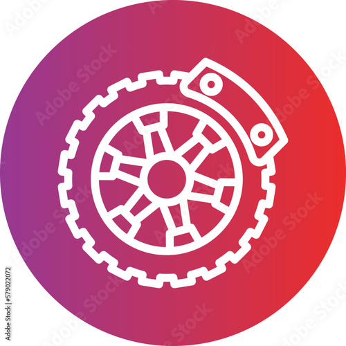 Vector Design Brake Disc Icon Style
