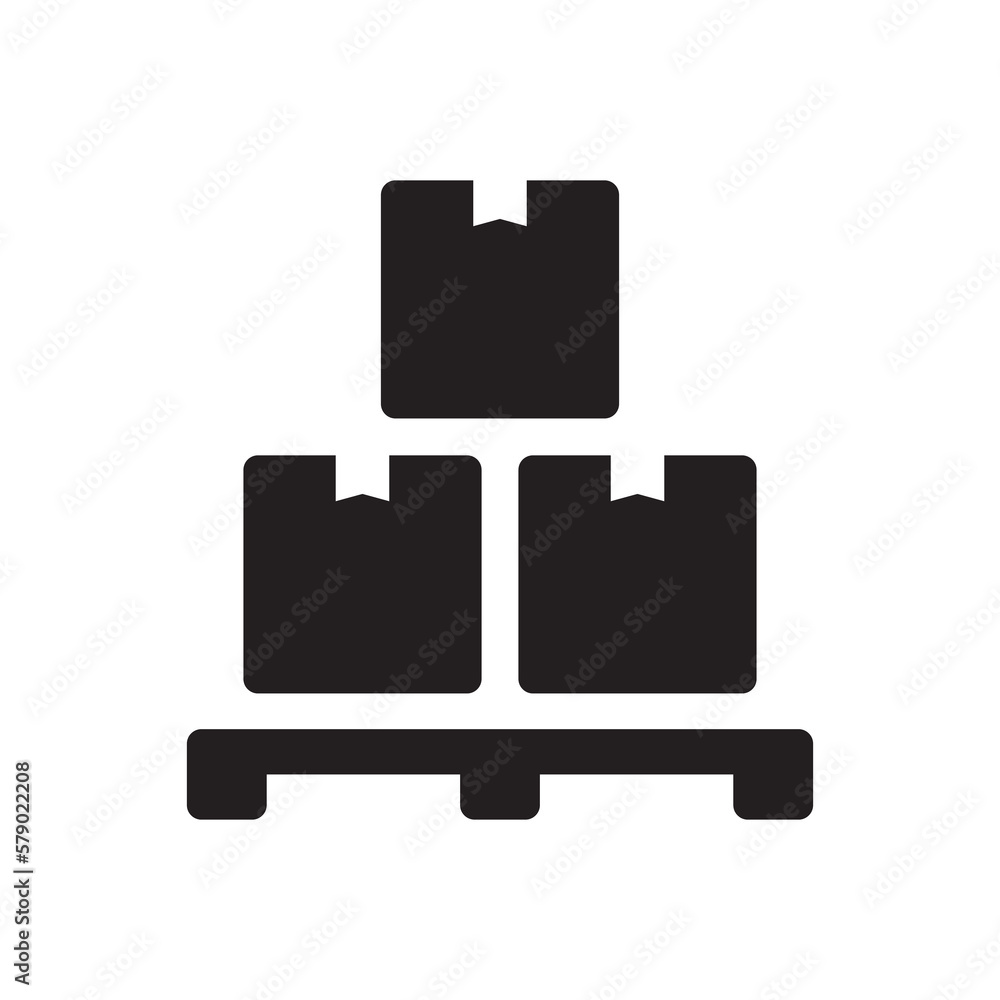 Pallet icon, cargo symbol vector illustration. Pallet icon, cargo symbol vector illustration.