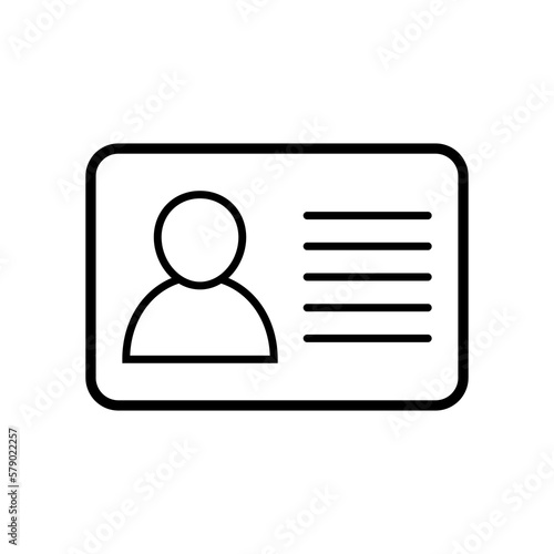 Id card icon. Id card badge icon. Identification card  driver s license icon. Vector illustration.