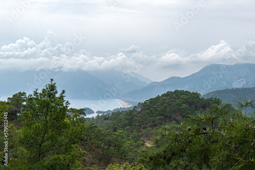 the scenic route of lycian trail, between Tekirova and Çıralı is full of amazing bays and beaches with forest and mountains.