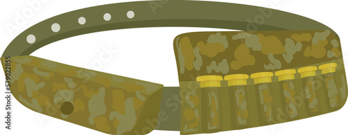 Hunter belt icon cartoon vector. Hunt equipment. Duck animal