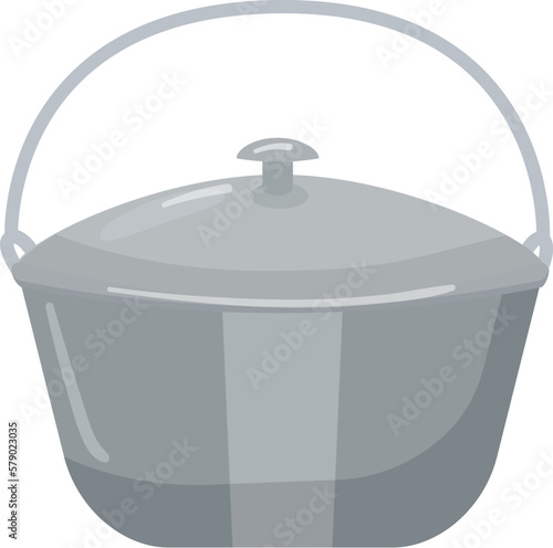 Camp cauldron icon cartoon vector. Hunt equipment. Animal case