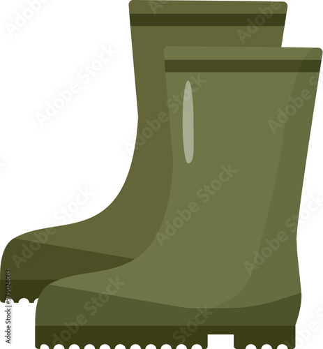 Rubber boots icon cartoon vector. Hunt equipment. Duck case