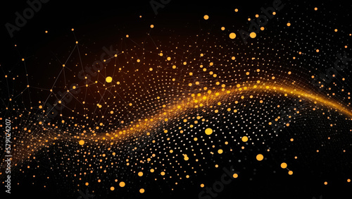 Abstract technology particles background. Network connection. Generative AI