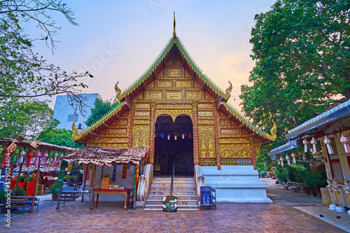 The viharn of Wat Saenfang, Chiang Mai, Thailand photo