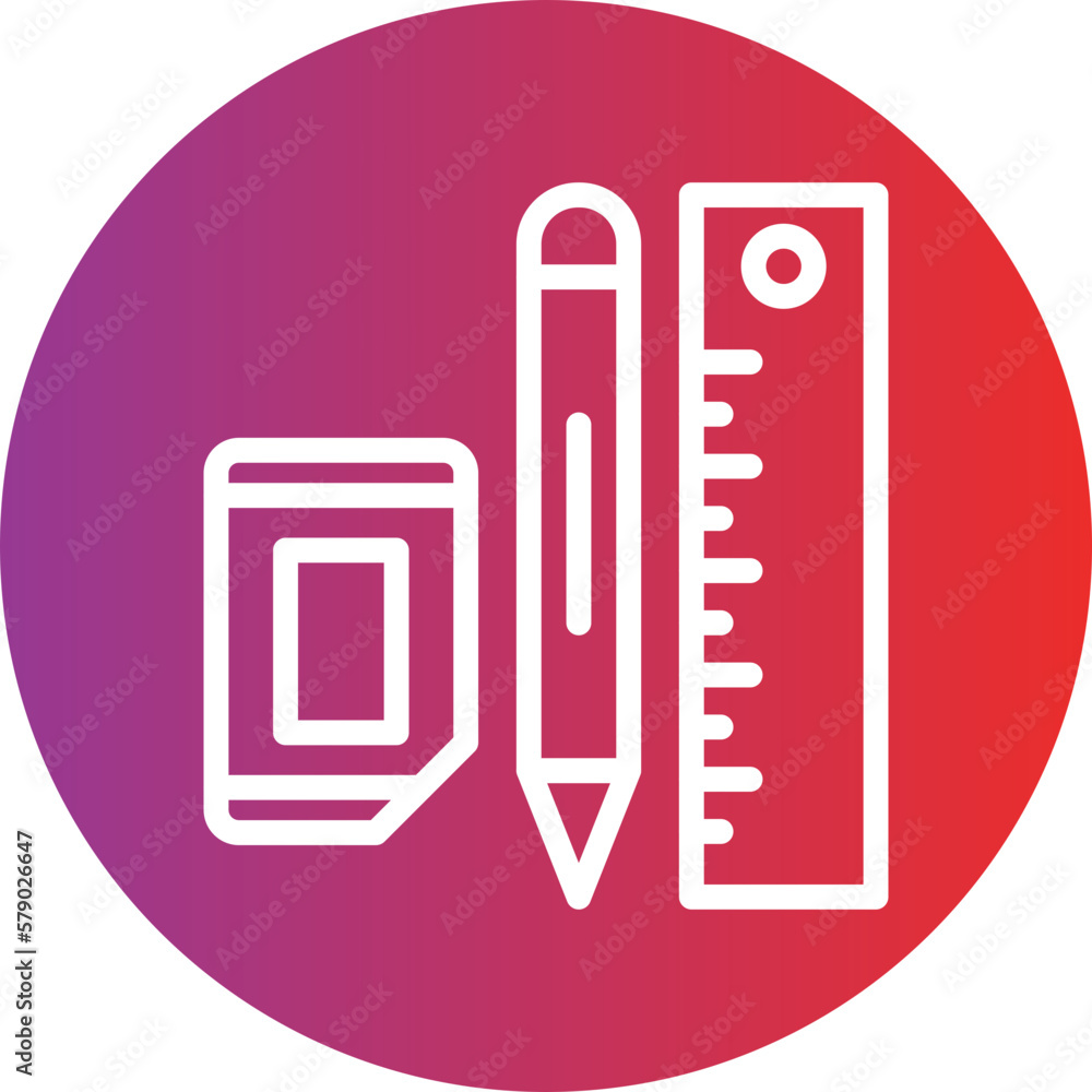 Vector Design School Supplies Icon Style Vector Design School Supplies Icon Style