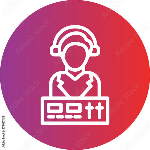 Vector Design DJ Icon Style