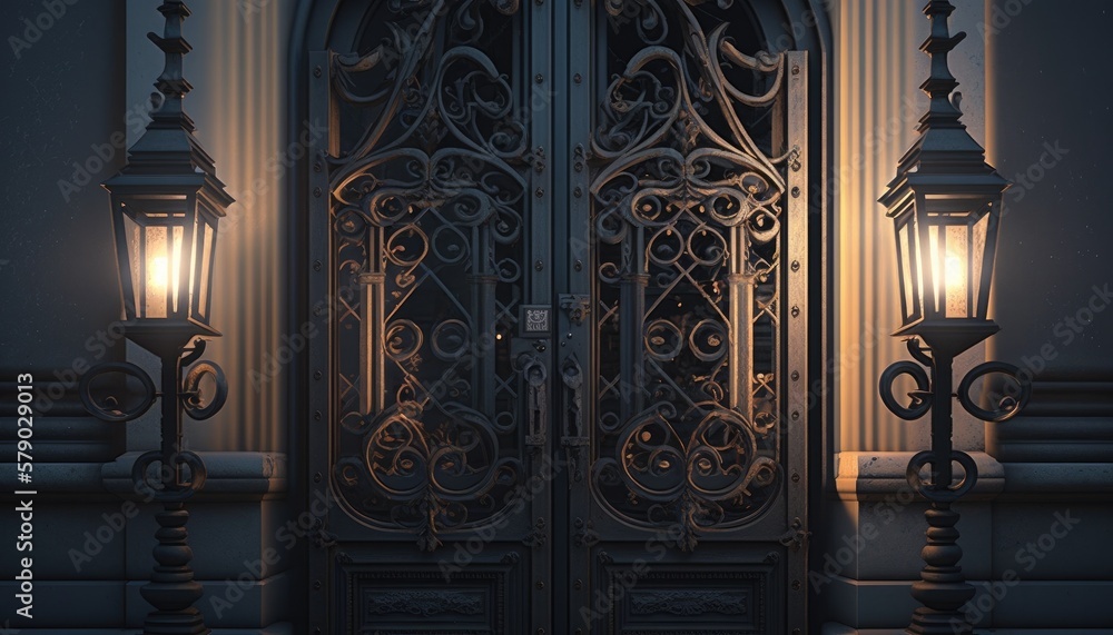 Beautifull wrought iron front door Beautifull wrought iron front door