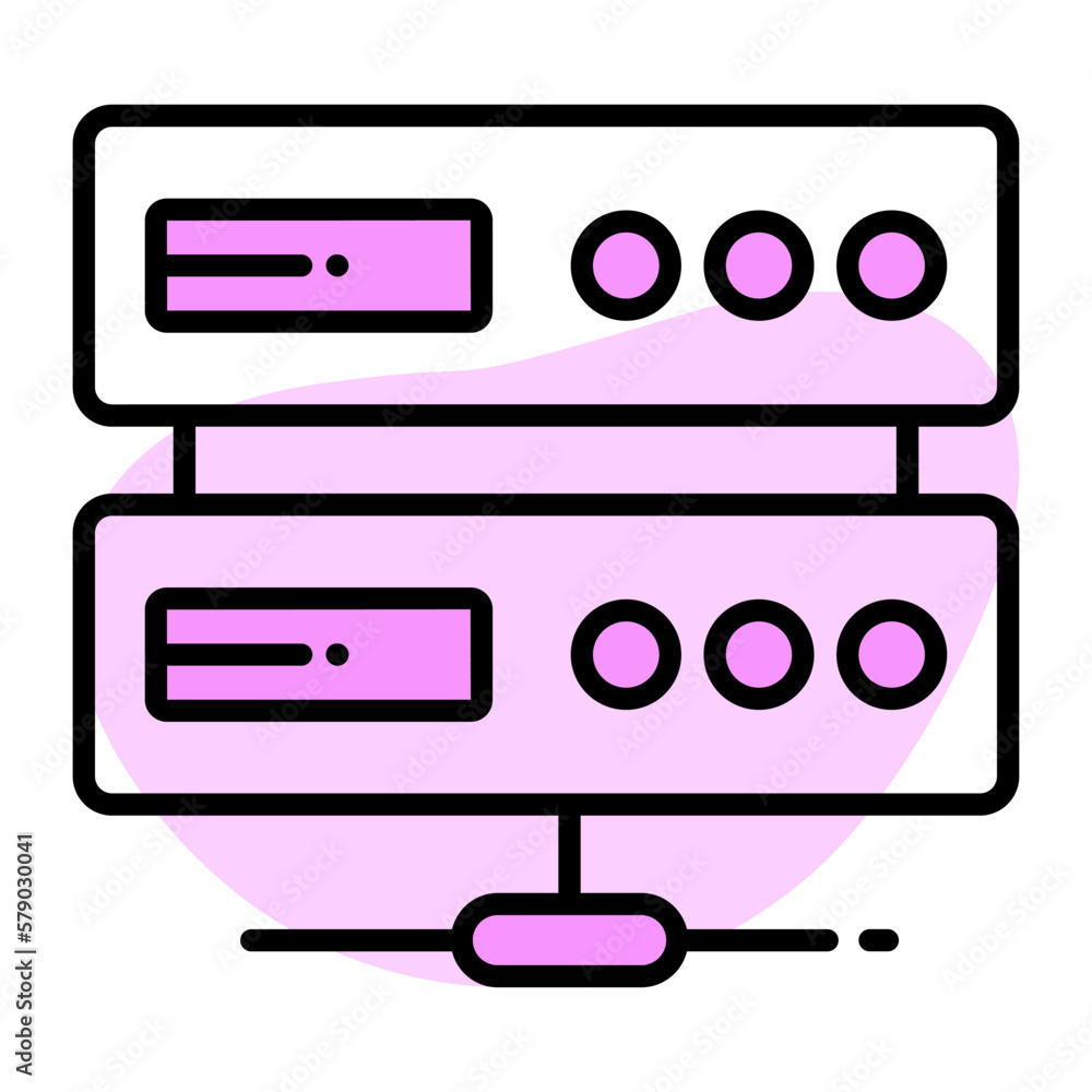 Network server concept icon, modern vector of datacenter Network server concept icon, modern vector of datacenter