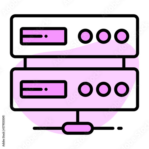 Network server concept icon, modern vector of datacenter