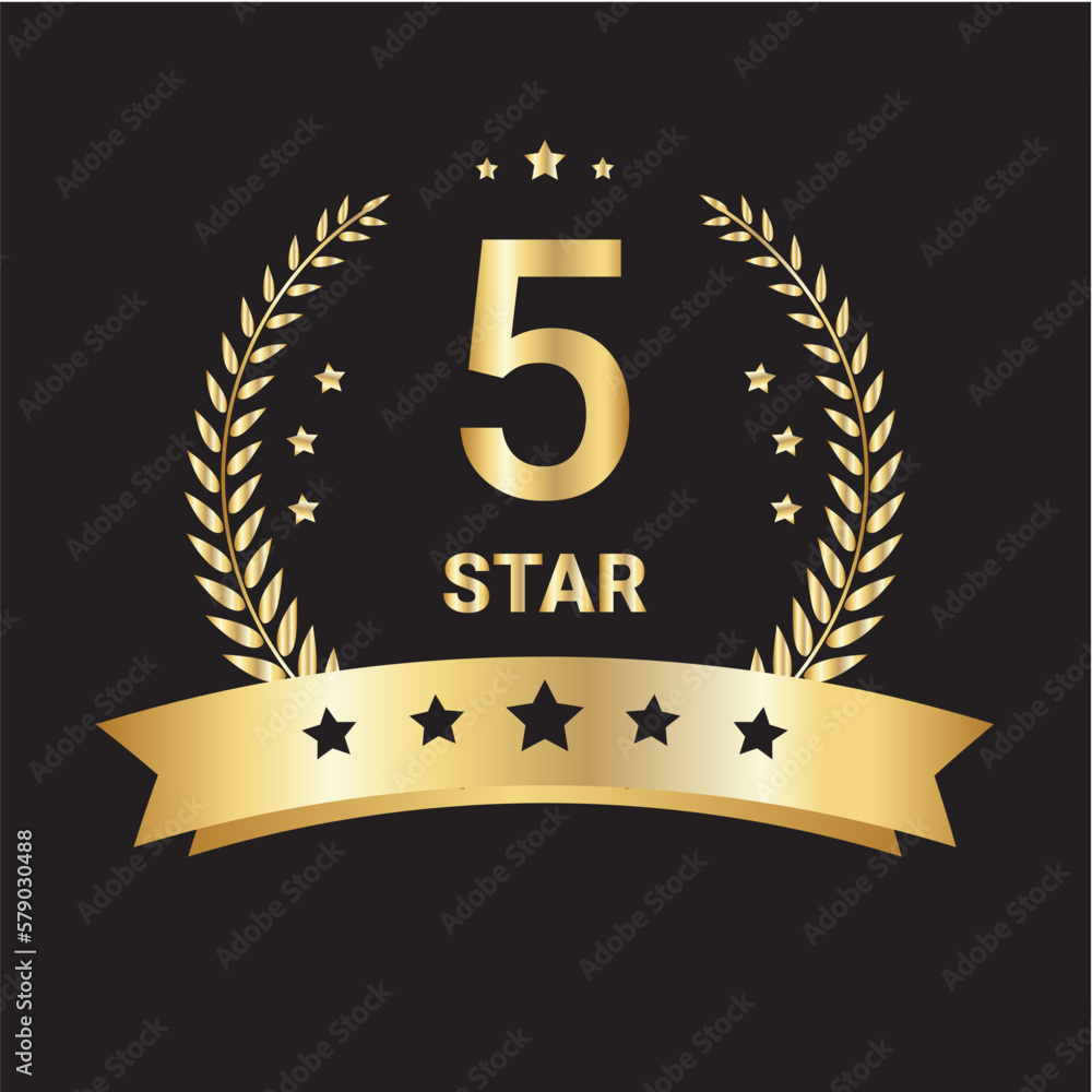 5 Star Review vector badges. 5 Star rating logo
5 Star Review vector badges. 5 Star rating logo