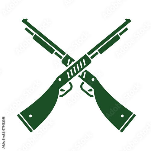 Police shotgun icon. Simple illustration of police shotgun icon