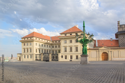 Beautiful view of the bronze statue in Prague, Czech Republic