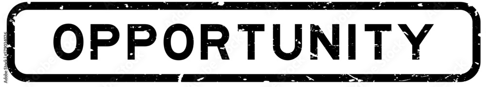 Grunge black opportunity word square rubber seal stamp on white background Grunge black opportunity word square rubber seal stamp on white background