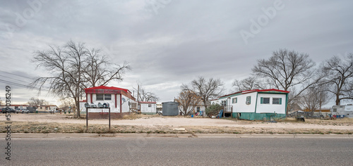 Depressed housing in the city of Hobbs, New Mexico, USA photo