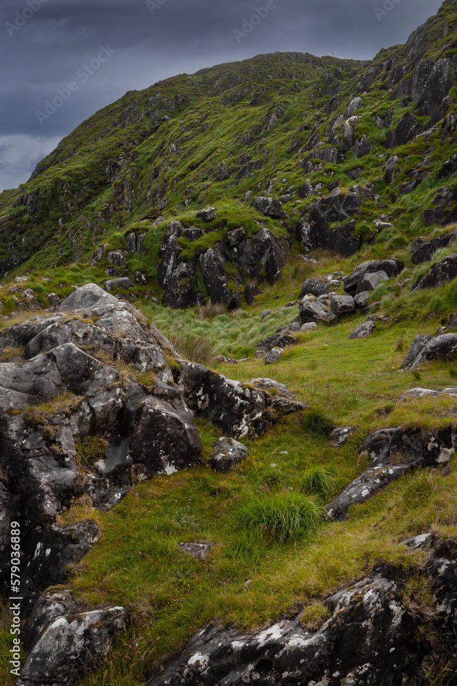 ireland, ring of Kerry, westcoast, mystical landscapes, valley, rocks,  