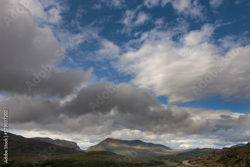 Ireland. Westcoast. Ring of Kerry. Mountains. Clouds. 