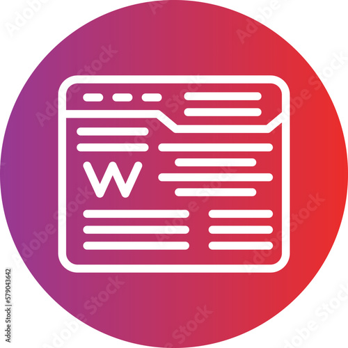 Vector Design Wikipedia Icon Style