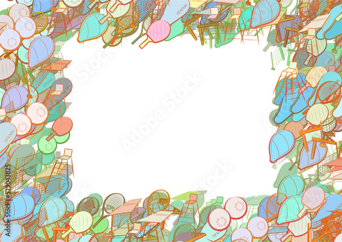 Background pattern abstract design texture. Tennis. Border frame, transparent background. Theme is about game table, tennis racket case, case, net, inventory, netting, pinch, grid, clip