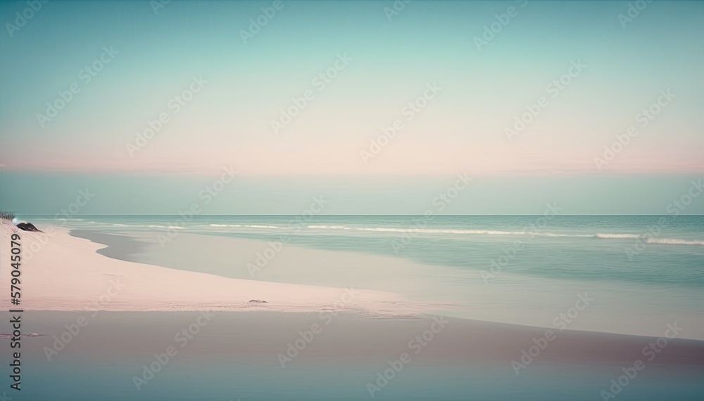 Obraz premium Serene secluded idyllic beach (AI generated)