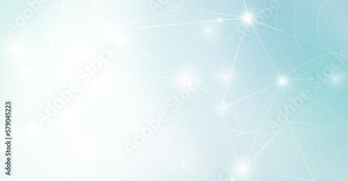 Panoramic abstract dot and triangle light connection background, The world is connect and smaller concept, Digital futuristic minimalism background