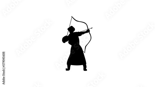 Mongolian archer silhouette