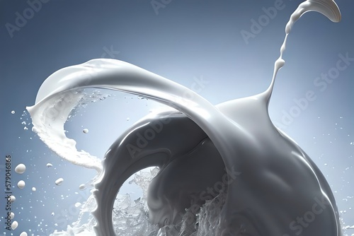 Splash Of Milk. Generative AI