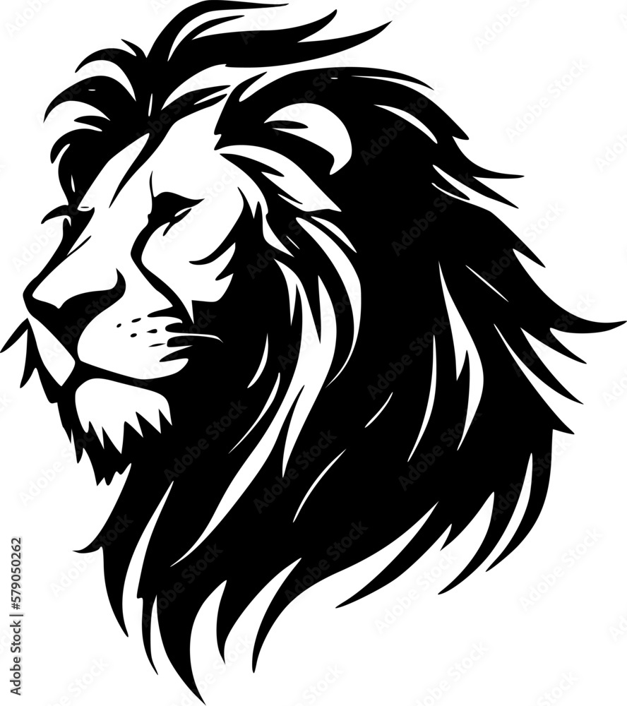 Lion | Black and White Vector illustration Lion | Black and White Vector illustration