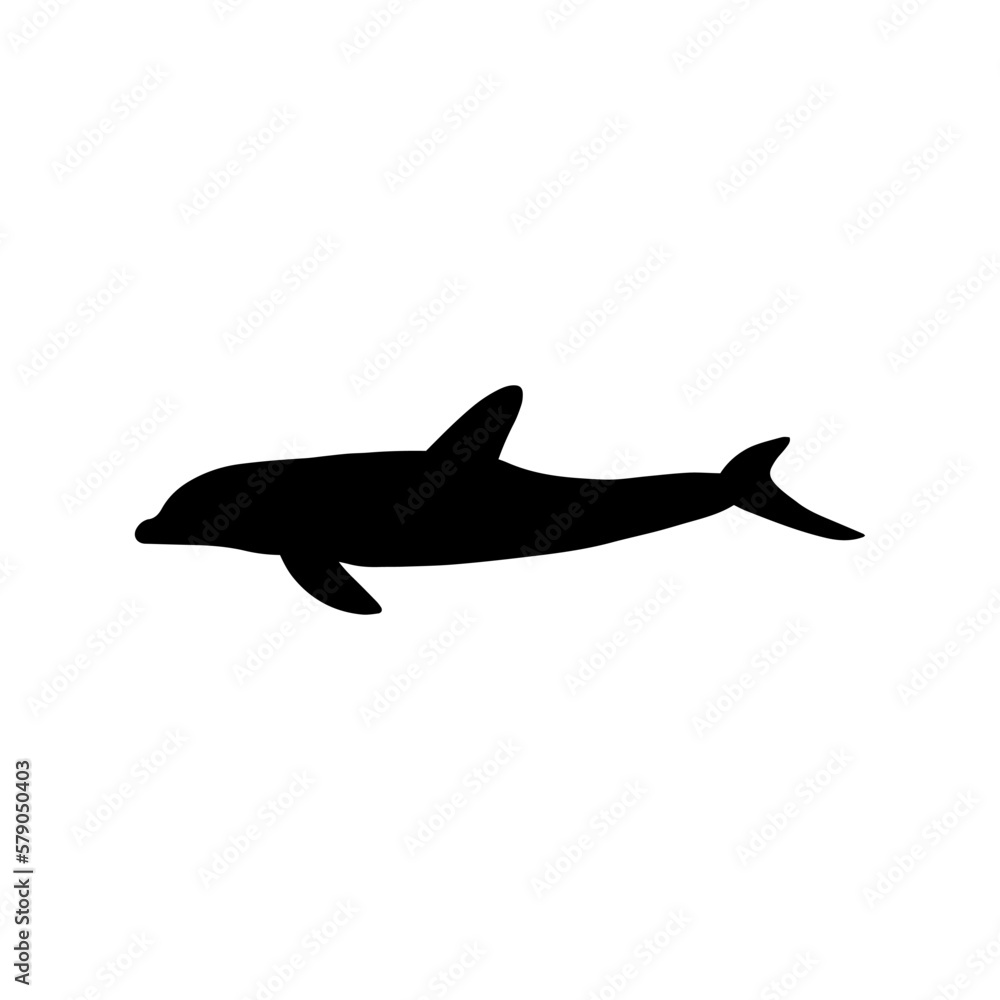Nautical Dolphin. Sea Underwater animal. Vector illustration Nautical Dolphin. Sea Underwater animal. Vector illustration